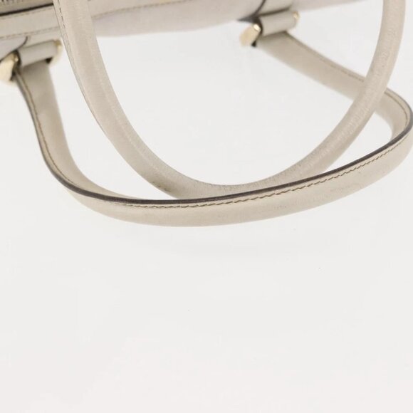 GUCCI Mini Abbey Boston Bag Leather White Gold - Picture 10 of 15